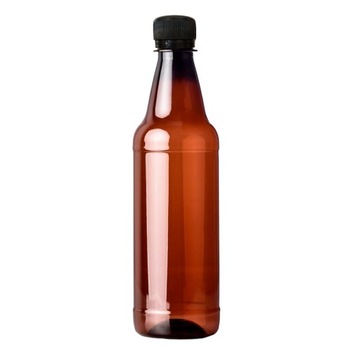 butelka plastikowa PET 500ml Z ZAKRĘTKĄ BRĄZOWA