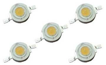 5x DIODA 1W WHITE FULL SPECTRUM 400-780 Epistar