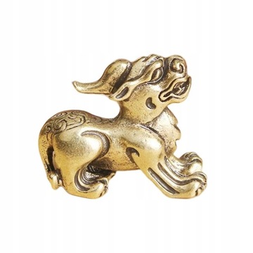Mosiężna statua Kylin Feng Shui Mosiężna figurka