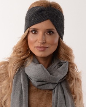 ПОВЯЗКА НА УШИ ЖЕНСКАЯ графитовая, УЗЕЛ О3