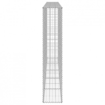 vidaXL Габионная стенка с крышками, оцинкованная сталь, 300x30x150 см
