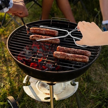 STALOWE SZCZYPCE BUFETOWE KUCHENNE DO GRILLOWANIA BBQ
