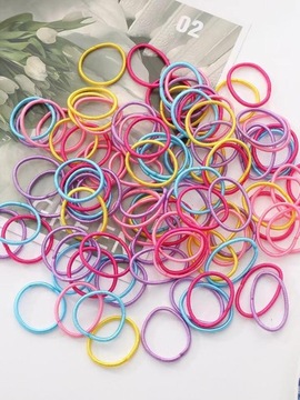 РЕЗИНКИ ДЛЯ ВОЛОС С ПОКРЫТИЕМ РЕЗИНКИ ДЛЯ ВОЛОС С ЦВЕТНЫМИ косами для причесок 100 шт.
