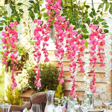 12 ИСКУССТВЕННЫХ ИЗДЕЛИЙ ВИСТЕРИ ДЛЯ СВАДЬБЫ И УКРАШЕНИЯ ДОМА