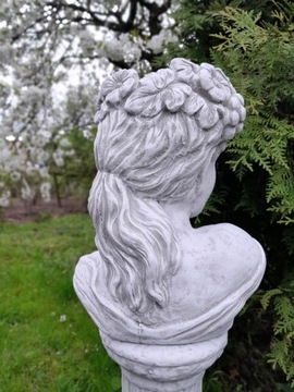 Цветочный горшок, бетонная крышка, Женская голова, Бюст