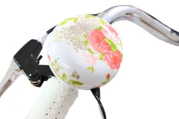 DZWONEK ROWEROWY DUŻY KOLOROWY ding dong KWIATY 80