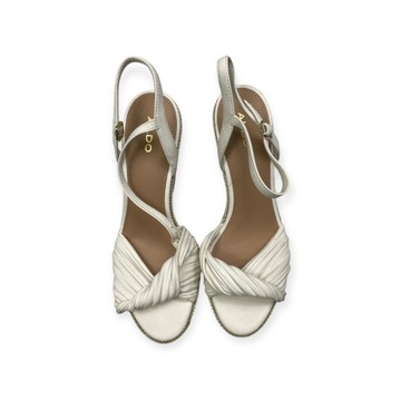 Sandały damskie białe koturn Aldo 38,5