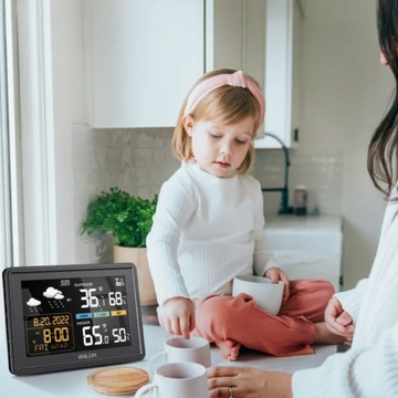 БЕСПРОВОДНАЯ ПОГОДНАЯ СТАНЦИЯ ГИГРОМЕТР НАРУЖНЫЙ ТЕРМОМЕТР ДАТЧИК ПОГОДЫ