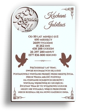 Prezent na jubileusz rocznicę ślubu 20 25 30 40 50
