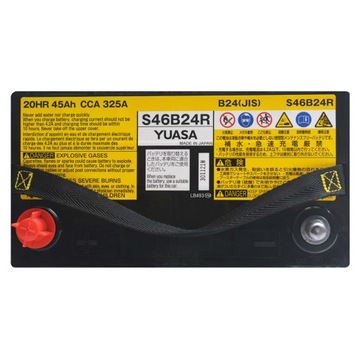 Yuasa HJ-S46B24R AGM 12V 45Ah 325A HYBRID JAPAN