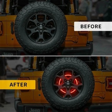 SVĚTLO LED ZADNÍ KOLO BRZDOVÉ OSVĚTLENÍ DO JEEP WRANGLER JK JL 07-18