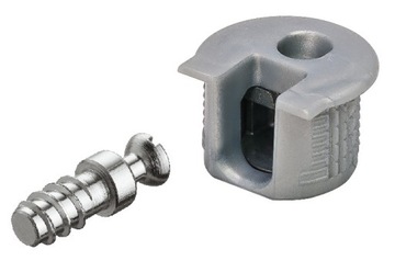 Złącze Hafele Rafix 20+trzpien Szary do 16mm 50kpl