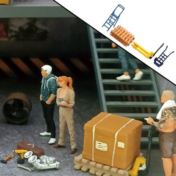 Model dioramy układu warsztatu samochodowego w skali 1:64