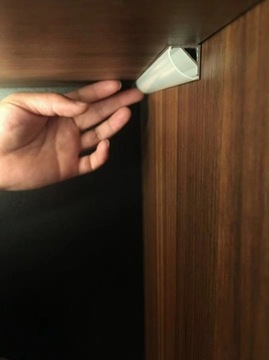 Алюминиевый ПРОФИЛЬ ДЛЯ СВЕТОДИОДНЫХ ЛЕНТ 8 и 10 мм Уголок ЧЕРНЫЙ, комплект 1 м