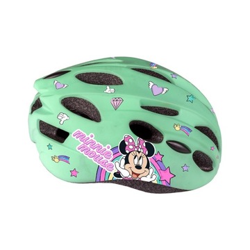 KASK ROWEROWY IN-MOLD DZIECIĘCY MIĘTOWY MINNIE