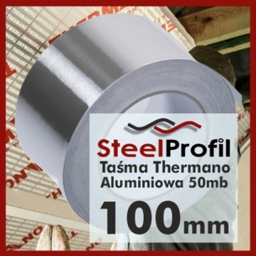Taśma ALUMINIOWA do łączenia płyt PIR 100mm 50 mb