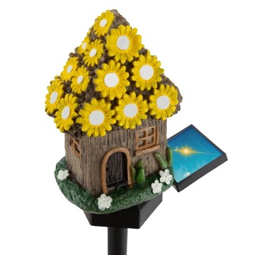 Солнечная лампа, уличная садовая лампа, узор сказочного домика, 40 см