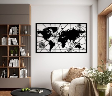 Ажурная картина Настенное украшение Панно Карта XXL 3D