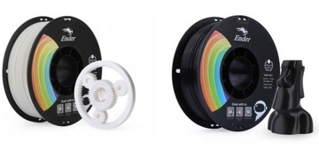 NOWOŚĆ 2024 DWUPAK CREALITY FILAMENT 2Kg PLA+ BIAŁY CZARNY