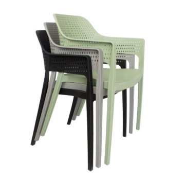 Стул балконный TARAS садовый ЧЕРНЫЙ пластиковый КОМФОРТНЫЙ стул GARDEN 193B