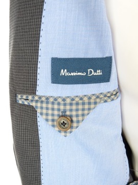 MASSIMO DUTTI 52 NOWA granatowa 100% BAWEŁNA mikrowzór