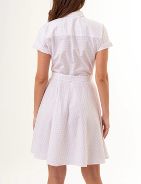 US Polo Assn. dámske šaty DOLMAN bielo ružové M