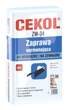 Zaprawa wyrównująca MOCNA WODOODPORNA Cekol ZW-04 3 - 50 mm