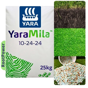 YARA MILA ROOTPOWER NAWÓZ DO TRAWNIKA TRAWY 10-24-24 25KG WZMACNIA KORZENIE