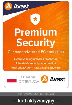 Avast Premium Security 10 stanowisk / 3 lata