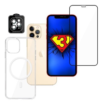 ZESTAW 3mk - Szkło Etui Lens Pro na iPhone 12 Pro