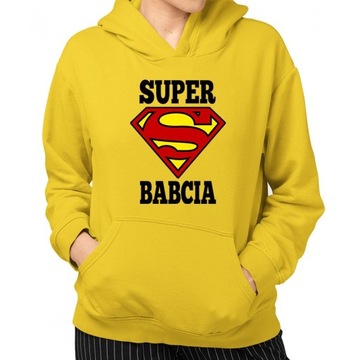 bluza z kapturem KK-Ż super babcia superman M