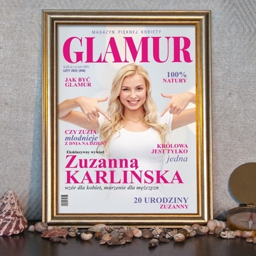 Okładka z Twoim zdjęciem w ekskluzywnej, dużej, złotej ramie A3+