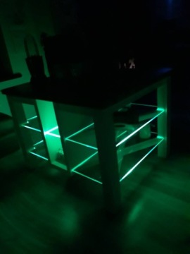 Комплект светодиодов RGB, 4 зажима из ПВХ для стеклянных полок Pi