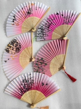 Элегантный деревянный бамбуковый веер с кисточкой LUX