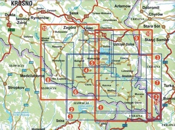 BIESZCZADY MAPA TURYSTYCZNA DLA PIECHURÓW I ROWERZYSTÓW 2025/2026 GALILEOS