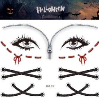 TATUAŻ WODNY NAKLEJKA HALLOWEEN 9 zestawów