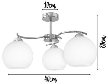 ПОТОЛОЧНЫЙ ПОДВЕСНОЙ СВЕТИЛЬНИК, СОВРЕМЕННАЯ ЛЮСТРА, ХРОМ, СТЕКЛЯННЫЕ БЕЛЫЕ ШАРИКИ, LED