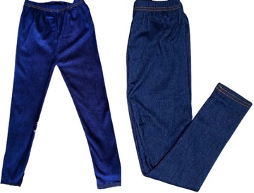 Getry legginsy wygodne -model jeans spodnie104-112
