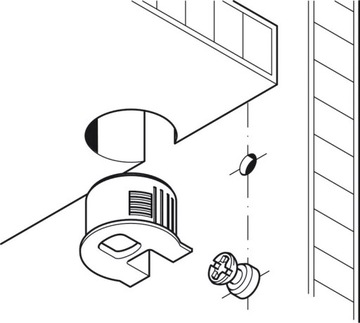 Hafele Rafix 20 разъем + штифт Белый для 16 мм 50 комплектов