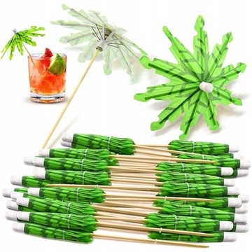 10-30pcs Tropical Palm Tree Paper Umbrella