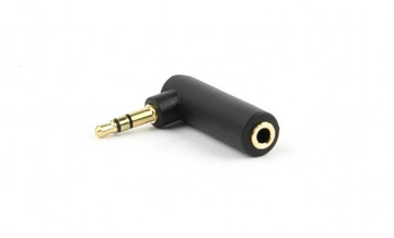 Adapter Audio Mini Jack 3,5 mm KĄTOWY 90 stereo
