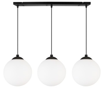 LAMPA WISZĄCA SUFITOWA LISTWA KULA CZARNY LED 15cm