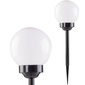 Lampa solarna wbijana KULA biała VOLTENO 53cm