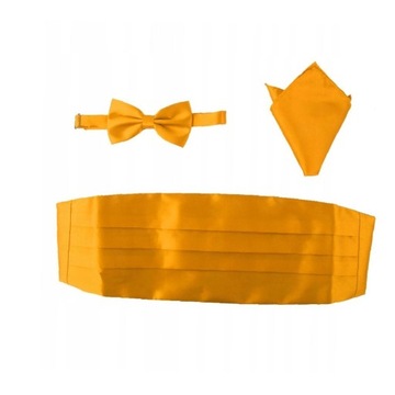 3 . Cummerbund Hanky men's satin bow tie