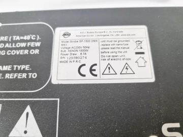 СТРОБОСКОПИЧЕСКАЯ ЛАМПА ADJ STROBE SP-1500