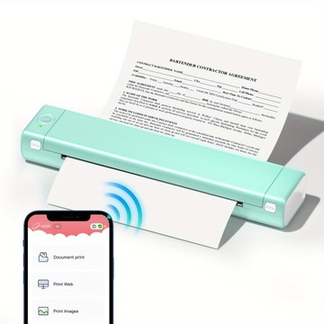 Portable Wireless Thermal Mobile-Printer - M08F Compact Inkless Printer