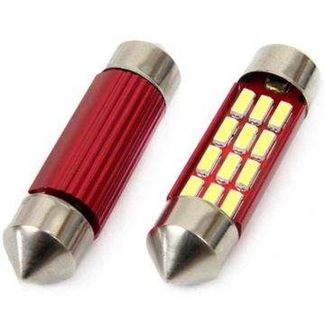 BIAŁE ŻARÓWKI C5W 36MM RURKOWE LED RURKI 5600K BEZ BŁĘDU 12V 24V 2 SZT/KPL.