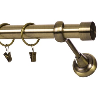 Karnisz METALOWY pojedynczy fi19 mm - 140cm Złoto Antyk