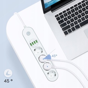 РАЗЪЕМ ПИТАНИЯ 4 РОЗЕТКИ + 4 УДЛИНИТЕЛЯ USB 2М