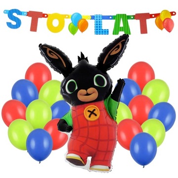Balon Bing Zestaw Balonów Na Urodziny Bing Baner